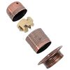 vidaXL Douilles de lampe 2 pcs bronze rouge E27