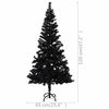 vidaXL Arbre de No&euml;l artificiel pr&eacute;-&eacute;clair&eacute; et boules noir 120 cm PVC