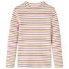 vidaXL T-shirt enfants manches longues faux col roul&eacute; &eacute;cru 116