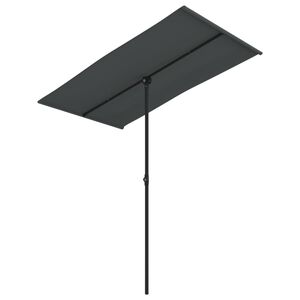 vidaXL Parasol de jardin avec m&acirc;t en aluminium 180x110 cm anthracite