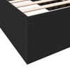 vidaXL Cadre de lit sans matelas noir 75x190 cm bois ing&eacute;nierie