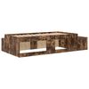 vidaXL Cadre de lit avec rangement Chêne fumé 80 cm Bois d'ingénierie