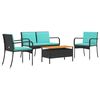 vidaXL Ensemble de jardin avec coussin acier