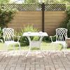 vidaXL Ensemble de tables de jardin 3 pcs Blanc Aluminium coul&eacute;