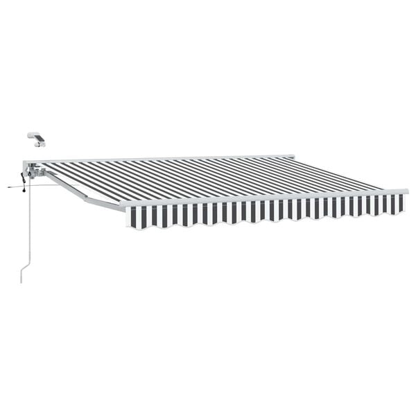 vidaXL Auvent r&eacute;tractable &eacute;lectrique Anthracite et blanc 2,5 x 2 m