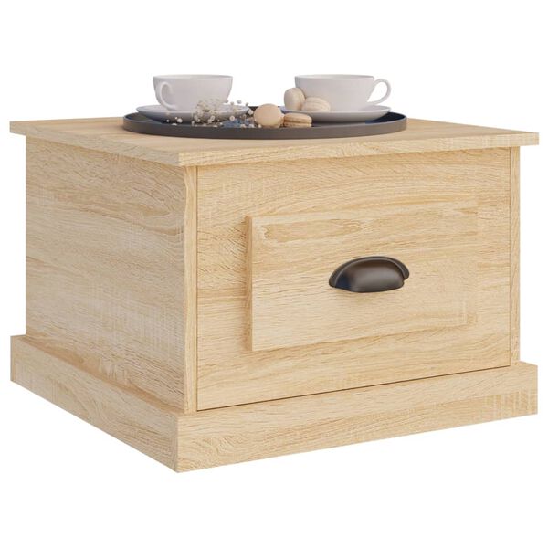vidaXL Table basse Ch&ecirc;ne sonoma 50x50x35 cm Bois d'ing&eacute;nierie