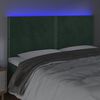 vidaXL T&ecirc;te de lit &agrave; LED Vert fonc&eacute; 180x5x118/128 cm Velours