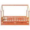 vidaXL Cadre de lit enfants avec tiroirs sans matelas 90x190 cm bois