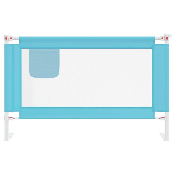 vidaXL Barri&egrave;re de s&eacute;curit&eacute; de lit d'enfant Bleu 120x25 cm Tissu