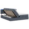 vidaXL Lit de rangement LED avec matelas Gris fonc&eacute; 180 x 200 cm