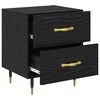 vidaXL Cabinet de chevet avec tiroir Ch&ecirc;ne noir 40 x 35 x 47,5 cm