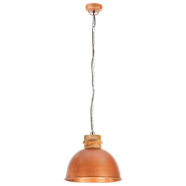 vidaXL Lampe suspendue industrielle Cuivre Rond 50 cm E27 Manguier