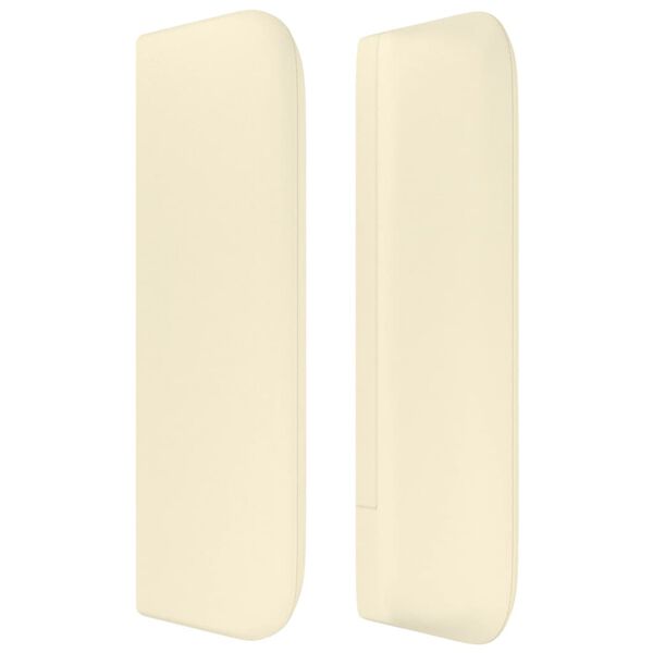 vidaXL T&ecirc;te de lit avec oreilles Cr&egrave;me 203x16x78/88 cm Similicuir