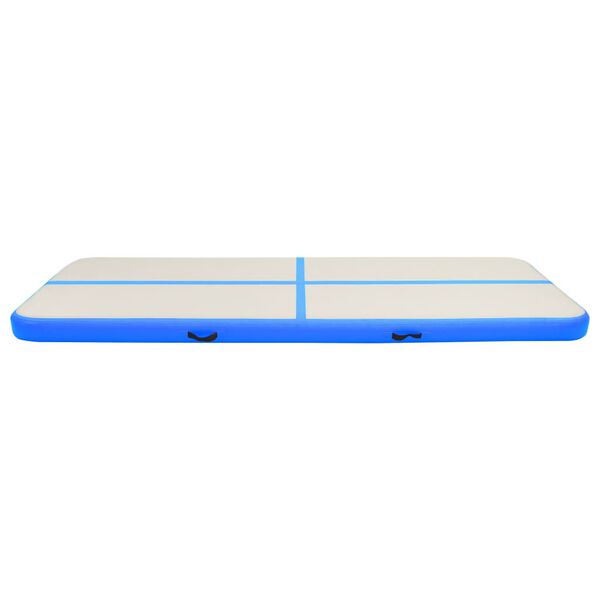 vidaXL Tapis gonflable de gymnastique avec pompe 300x100x20cm PVC Bleu