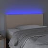 vidaXL Tête de lit à LED Cappuccino 90x5x78/88 cm Similicuir