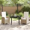 vidaXL Ensemble de salle &agrave; manger pour jardin 3 pcs Beige polyrotin