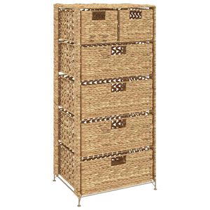 vidaXL Unit&eacute; de rangement avec 6 paniers 47x37x100 cm Jacinthe d'eau