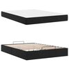 vidaXL Cadre de lit avec matelas avec matelas 2 pcs Noir PVC