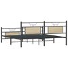 vidaXL Cadre de lit en m&eacute;tal sans matelas ch&ecirc;ne sonoma 180x200 cm
