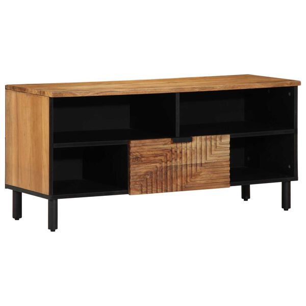 vidaXL Unites TV avec tiroir Bois d'Acacia Massif 100 x 33,5 x 46 cm