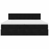 VidaXL Cadre de lit ottoman avec matelas noir 200x200 cm velours
