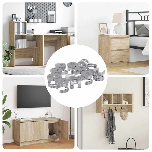 vidaXL &Eacute;crous &agrave; Verrou &agrave; Came 12 pcs Argent&eacute; 12 x 10 mm M&eacute;tал