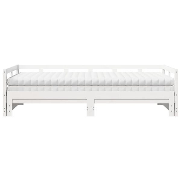 vidaXL Lit de jour et lit gigogne et matelas 90x190 cm bois pin massif
