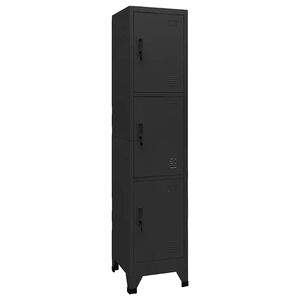 vidaXL Armoire &agrave; casiers Noir 38x45x180 cm Acier