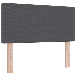 vidaXL T&ecirc;te de lit LED Gris fonc&eacute; 90 cm Tissu en velours c&ocirc;tel&eacute;
