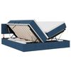 vidaXL Lit de rangement LED avec matelas Bleu 180 x 200 cm Tissu