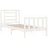 vidaXL Cadre de lit sans matelas blanc bois de pin massif