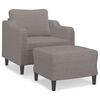 vidaXL Fauteuil avec repose-pied Taupe 60 cm Tissu