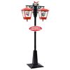 vidaXL Lampadaire de No&euml;l avec P&egrave;re No&euml;l Noir et rouge 81x40x188cm PVC