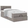 vidaXL Cadre de lit ottoman avec matelas taupe 80x200 cm tissu