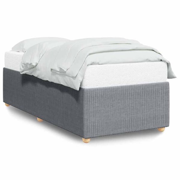 vidaXL Cadre de lit sans matelas gris clair 90x190 cm tissu
