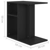 vidaXL Table d'appoint Noir 50x30x50 cm Bois d’ingénierie