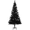 vidaXL Arbre de No&euml;l artificiel pr&eacute;-&eacute;clair&eacute; et boules noir 120 cm PVC
