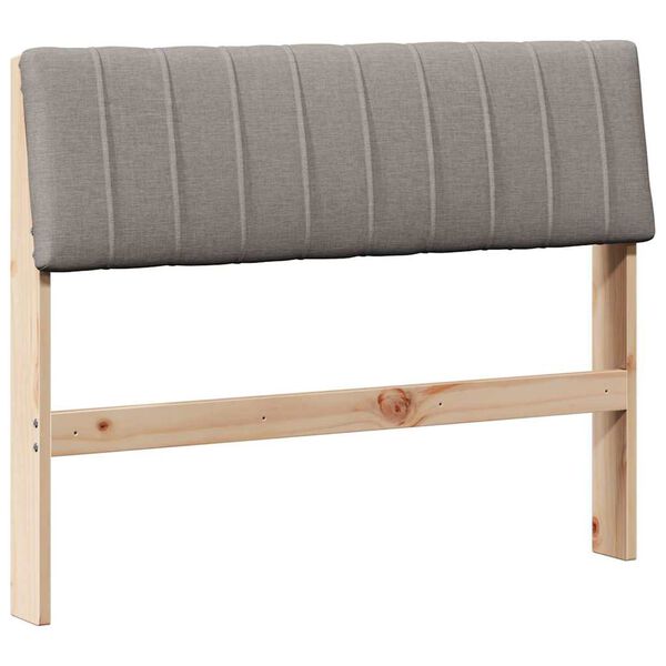 vidaXL T&ecirc;te de lit capitonn&eacute;e Taupe 100 cm Pin massif