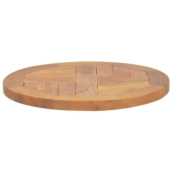 vidaXL Dessus de table Bois de teck solide Rond 2,5 cm 40 cm