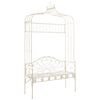 vidaXL Banc de jardin 122 cm Fer Blanc antique