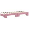 vidaXL Lit de jour avec gigogne sans matelas rose 80x200 cm