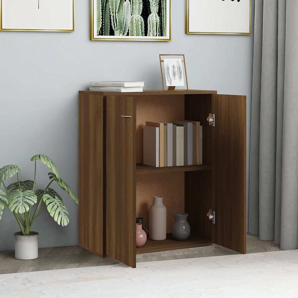 vidaXL Buffet Ch&ecirc;ne marron 60x30x75 cm Bois d'ing&eacute;nierie