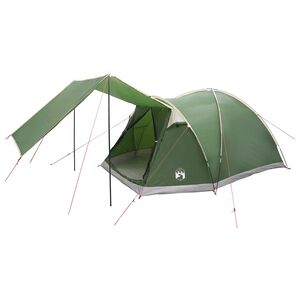 vidaXL Tente Cabane 4 personne Vert Polyester et Acier