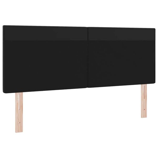 vidaXL Tête de lit LED Noir 144 cm Cuir synthétique