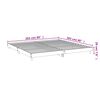 vidaXL Cadre de lit sans matelas gris b&eacute;ton 200x200 cm