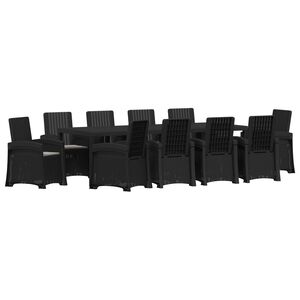vidaXL Ensemble de salle &agrave; manger pour jardin 11 pc PP