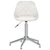 vidaXL Chaise pivotante de bureau Blanc Similicuir