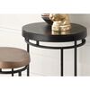 Rousseau Ensemble tables d'appoint 2 pcs Cameo M&eacute;tal Noir et dor&eacute;
