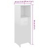 vidaXL Armoire de salle de bain Blanc brillant 30x30x95 cm