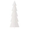 vidaXL Arbre de No&euml;l en bois pour d&eacute;coration blanc 112 cm pin massif